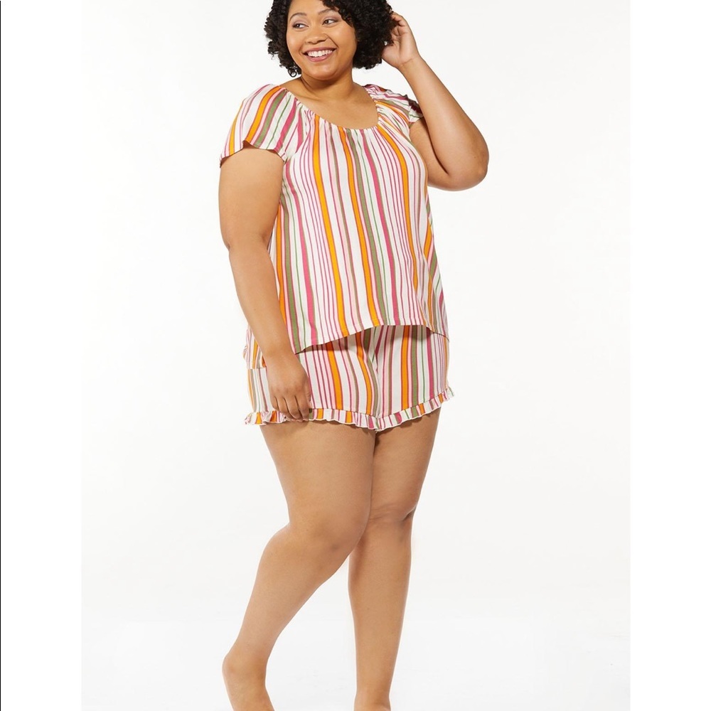 Plus Size Multi Stripe Sleep Set - Picture 3 of 4